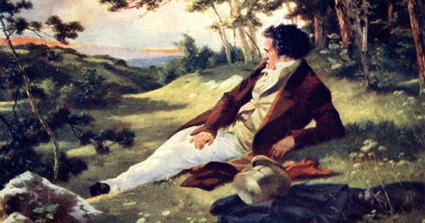 Людвиг Ван Бетховен на прогулке