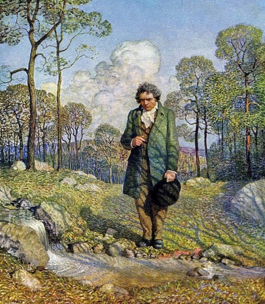 Людвиг Ван Бетховен на прогулке