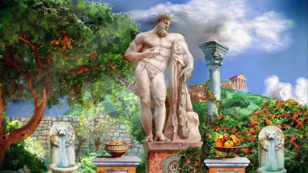 Боги древней Греции пируют на Олимпе