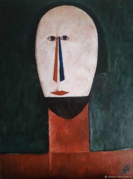 Малевич автопортрет 1910