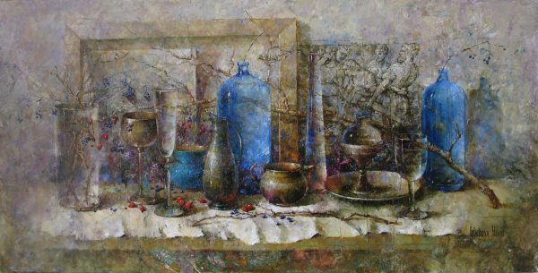 Елена Ильичева золото на голубом художник