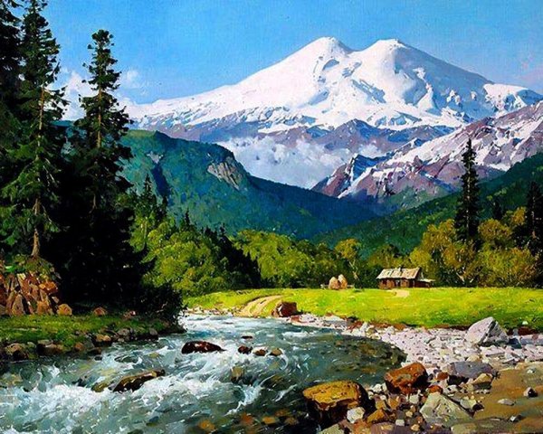 Федоров Владимир художник горы Домбая