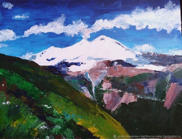 Гора Эльбрус картина