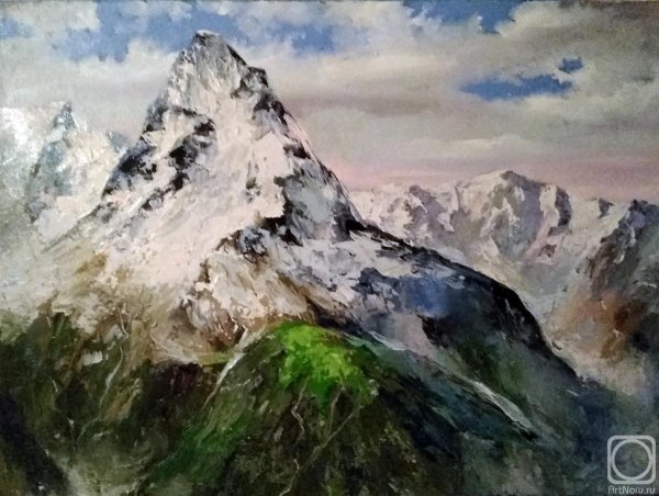 Гора Эльбрус живопись