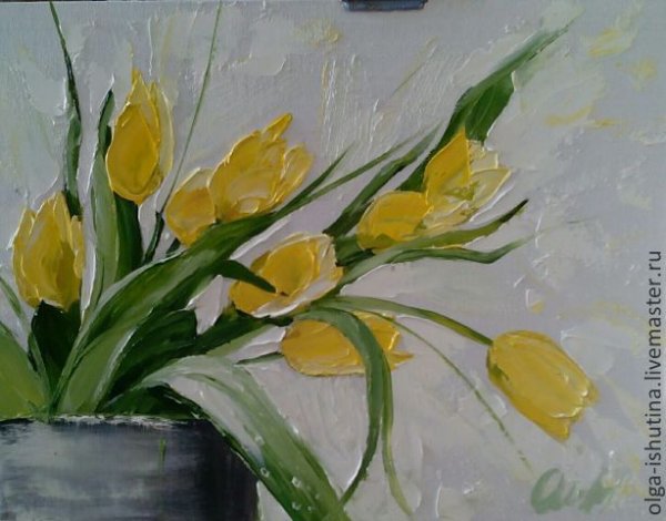 Тюльпаны на окне живопись