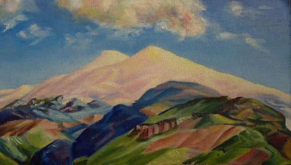 Гора Эльбрус картина