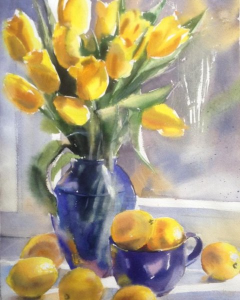 Гомзина Галина акварель натюрморт