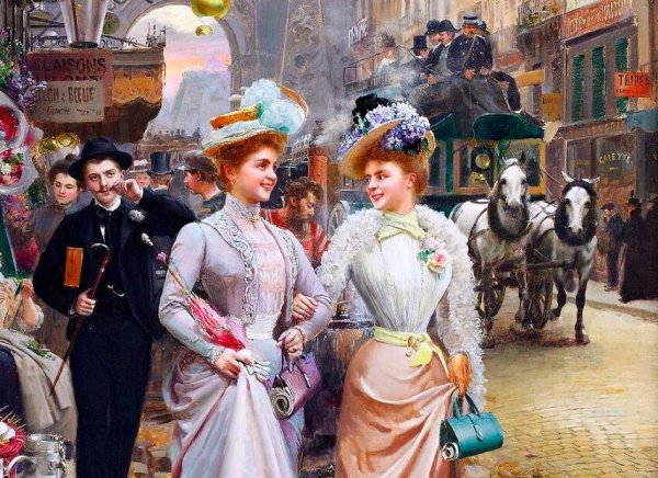 "Императрица Евгения и её дамы", Франц Ксавер Винтерхальтер, 1855