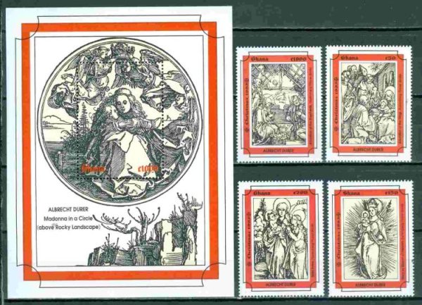 Марки Парагвая живопись Дюрер