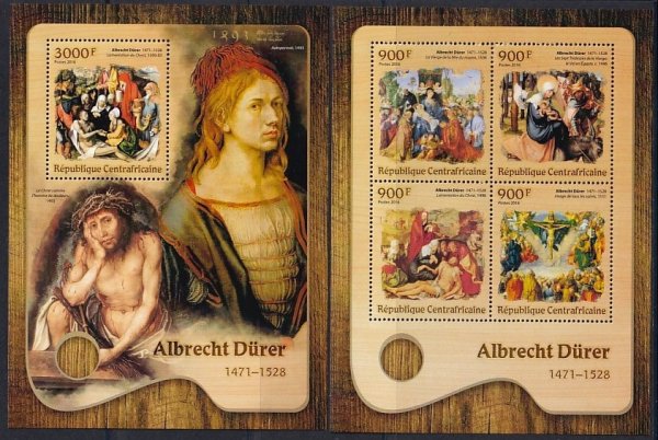 Карта гравюра Почтовая марка