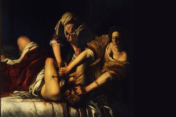 Джентилески Юдифь обезглавливающая Олоферна