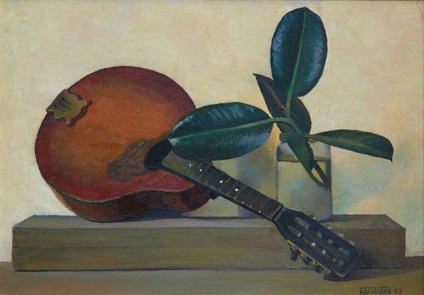 Женщину с мандолиной 1919 Ренуар