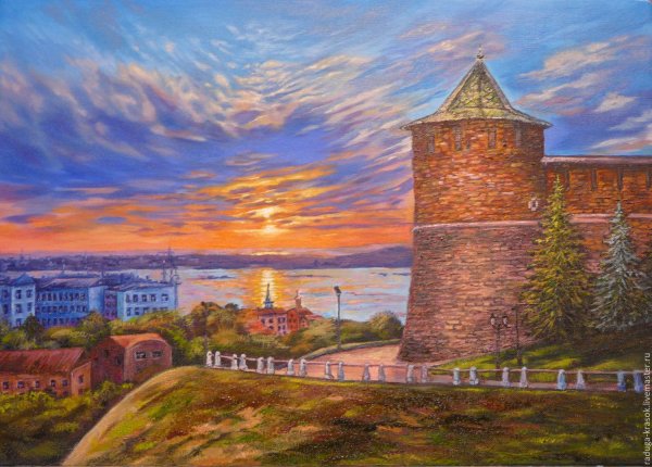Кремль Нижнего Новгорода картина