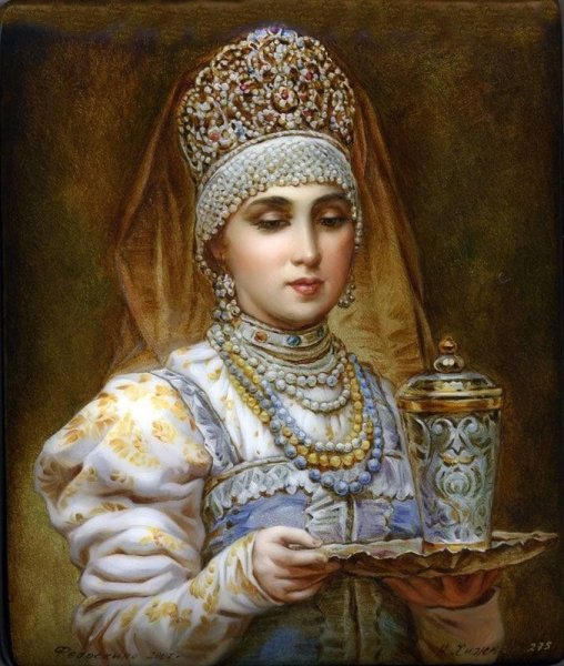 Мошкова Инна русский народный костюм акварель