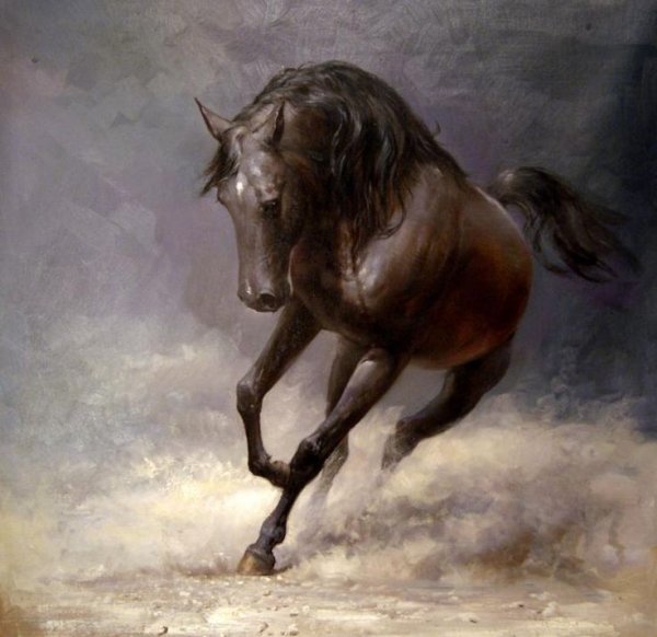 Художник Бруно Тина Августо лошади