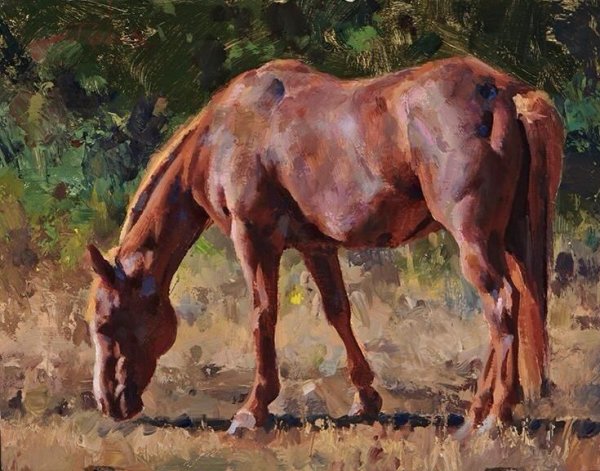 Кони живопись маслом