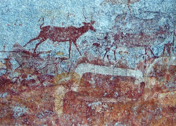 Наскальная живопись пещеры пловцов