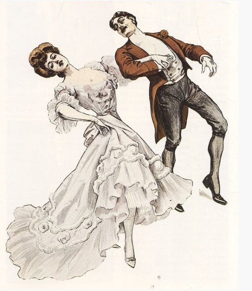 Исторические танцы рисунок