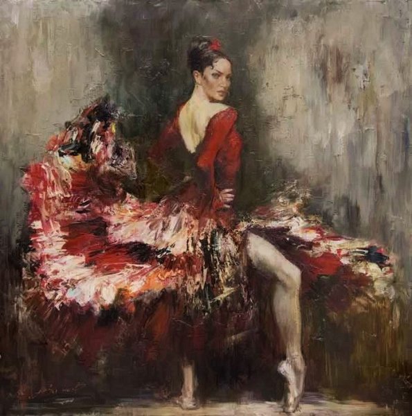 Картина испанка Танцующая фламенко