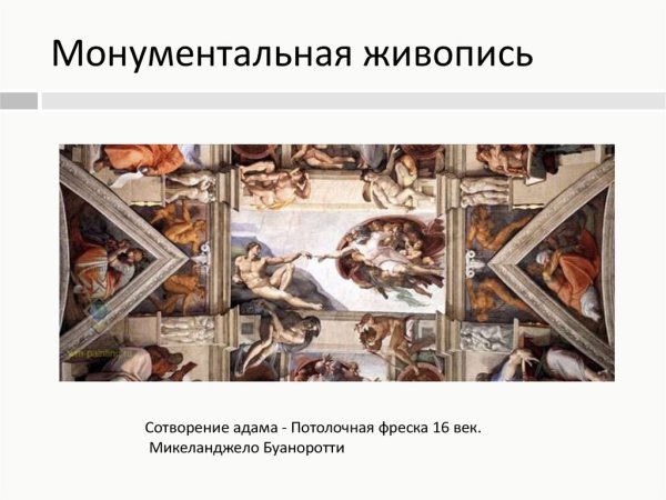 Монументальная живопись фреска Микеланджело