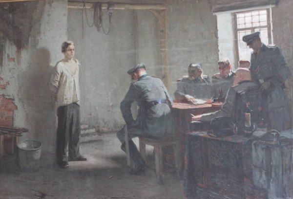 М.Поплавский «Олег Кошевой на допросе»