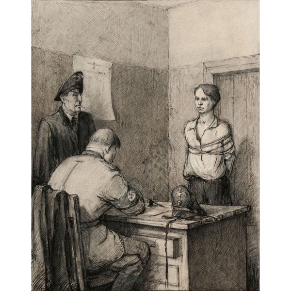 Олег Кошевой на допросе