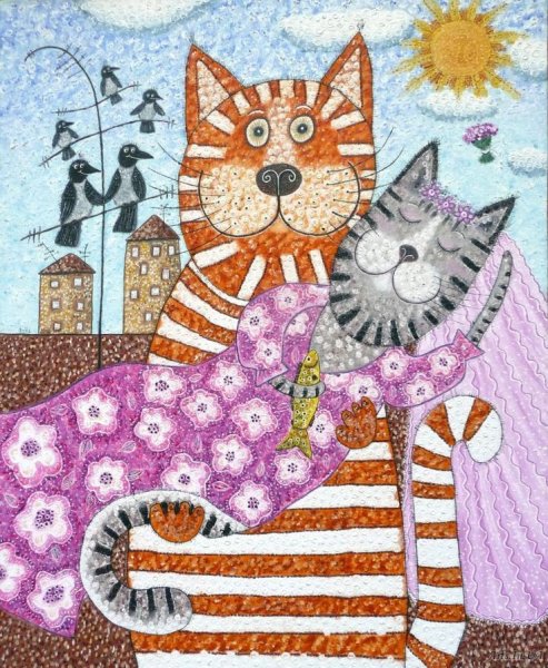 Елена Лазарева художник кошки