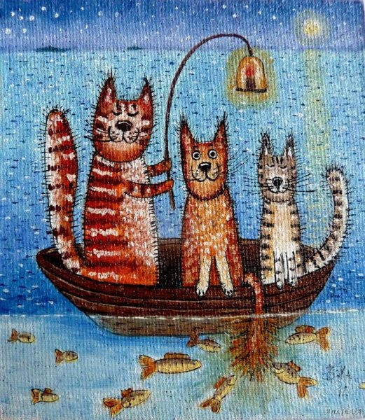 Елена Лазарева художник коты