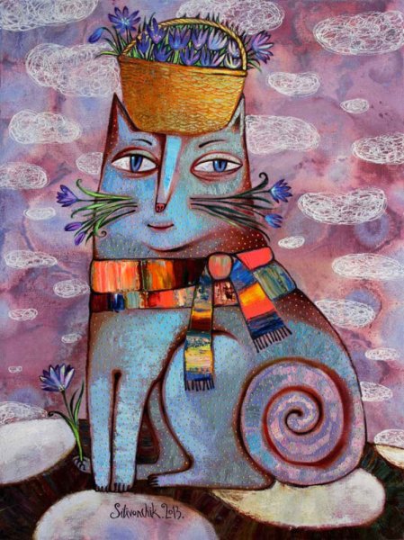 Художник Анна Силивончик кот