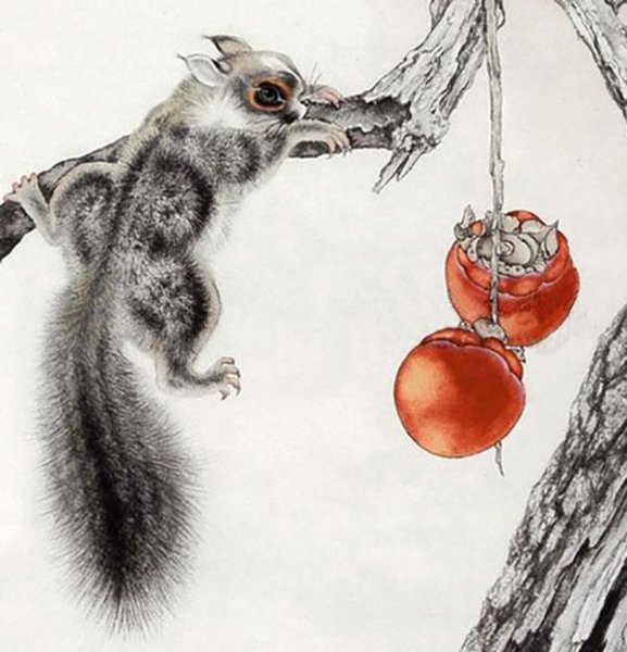 Белка китайская живопись