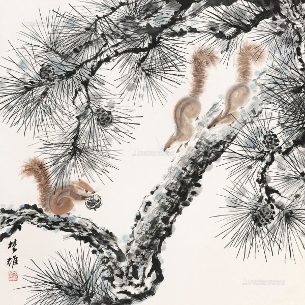 Белка китайская живопись