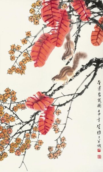 Бурундуки китайская живопись