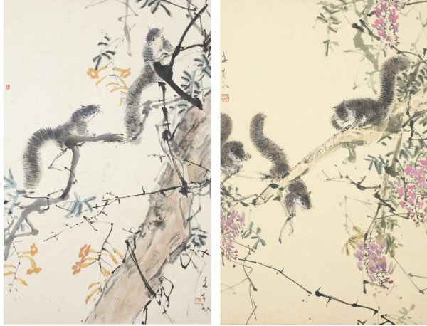 Китайская живопись еноты