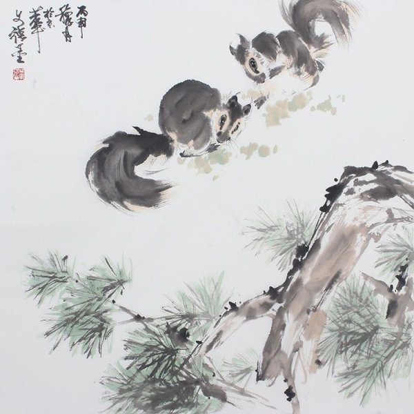 Белка китайская живопись