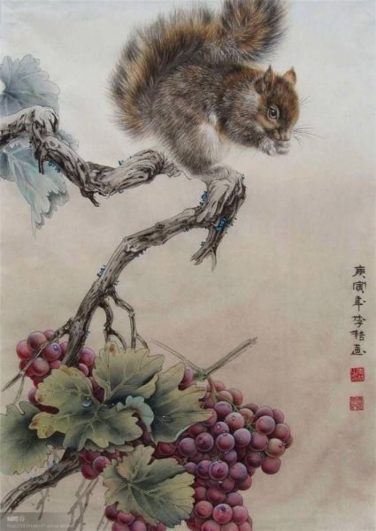 Китайская живопись гунби животные