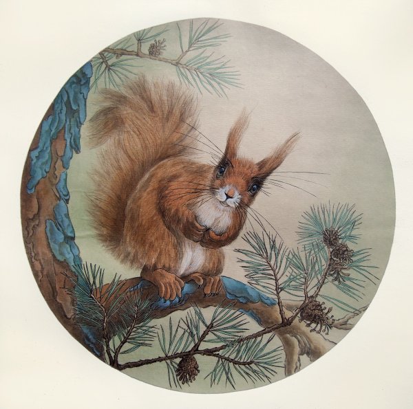 Белочка в китайской живописи