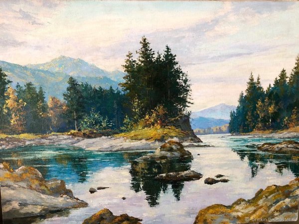 Река Катунь горный Алтай художник