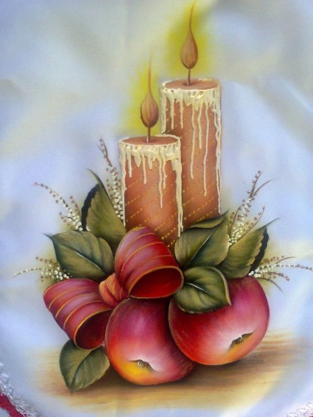 Новогодний натюрморт гуашью