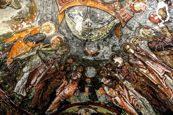 Фреска Евхаристия Византия