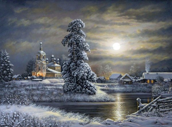 Художник Валерий Ниминущий зима