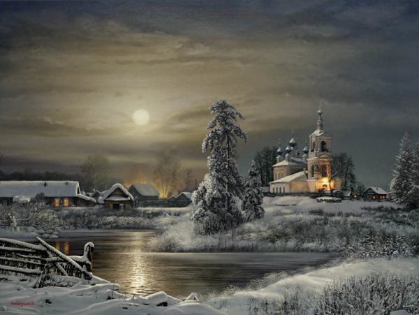 Художник Валерий Ниминущий зима