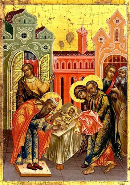 Обрезание Господне икона православная