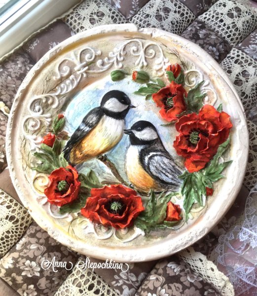 Скульптурная паста птичка