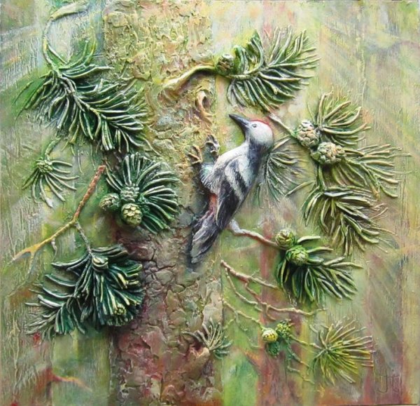 Барельеф сосна