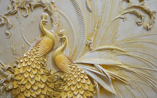 Птица Гамаюн барельеф