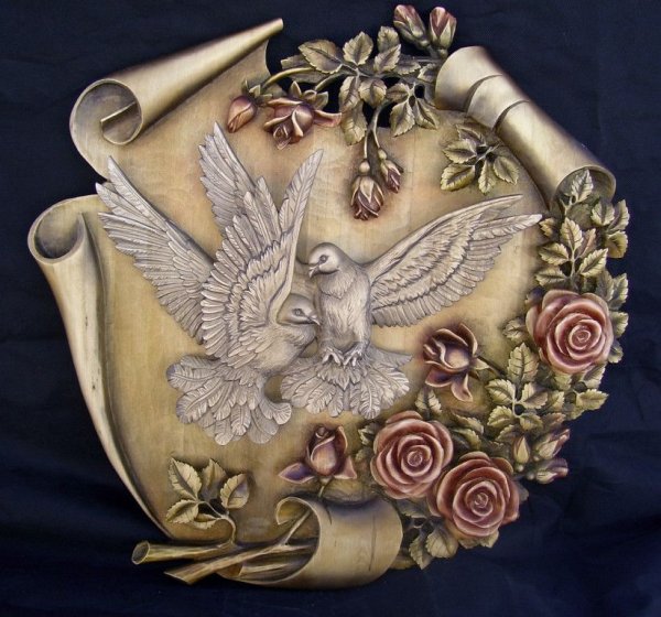 Художественное панно из глины