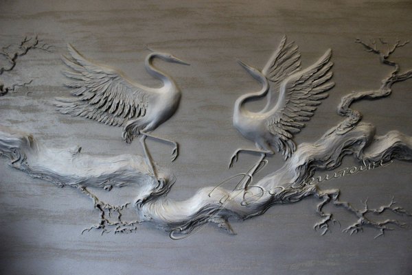 Леонид Ким барельеф цветы