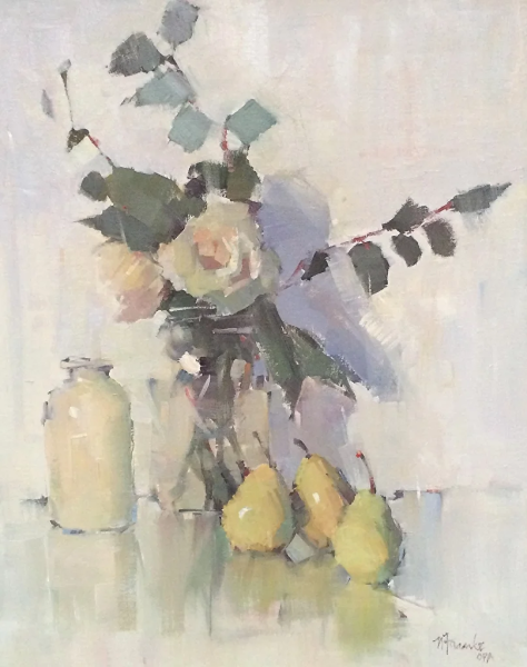 Этюды маслом цветы