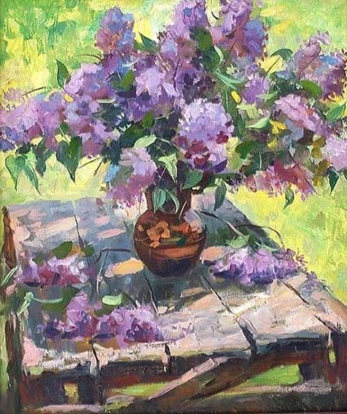 Сирень маслом Академическая живопись