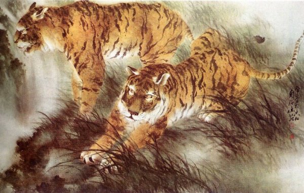 Китайская живопись гохуа дракон